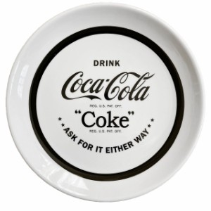 コカ・コーラ COCA-COLA お皿 プレート メインプレート (ホワイト/ブラック) COCE-2102A 陶器製 食器 アメリカ雑貨 ハワイ ギフト ハワイ