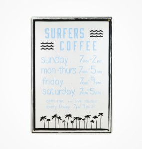 サインボード ハワイアン雑貨 インテリア ハワイアン サインプレート SURFERS COFFEE 雑貨 看板 ハワイ サーファーズコーヒー インテリア