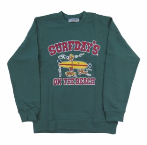 メンズ トレーナー 長袖 SURF DAY’S サーフデイズ サーフブランド ハワイアン 雑貨 ハワイ (メンズ/グリーン) 224SF1TR031 ハワイアン雑