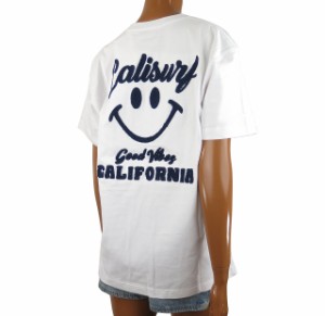 半袖 Tシャツ レディース スマイル カリサーフ Cali Surf サーフブランド 刺しゅう 新作 (レディース/ホワイト2) ハワイアン雑貨 242CF2S