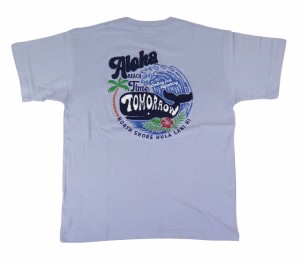 半袖  Tシャツ メンズ フララニ Hulalani Hawaii 刺しゅう 新作 ハワイ ハワイアン サーフブランド (メンズ/サックス) ハワイアン雑貨 24