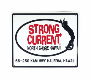 サインボード ハワイアン雑貨 インテリア ストロングカレント メタルプレート (サーフ ロゴ) 雑貨 看板 ハワイ ハワイアン