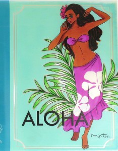 ハワイアン雑貨 クリアファイル ハワイアン 雑貨 ファイルカバー A4 (マイティースー/フラガール) フラ ハワイ ハワイアン 文具