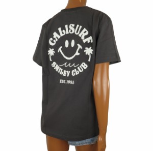 半袖 レディース Tシャツ ハワイ スマイル カリサーフ サーフブランド (レディース/チャコールグレー) ハワイアン雑貨 232CF2ST084 メー