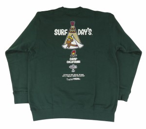 メンズ トレーナー 長袖 サーフデイズ SURF DAY’S サーフブランド ハワイアン (メンズ/F.グリーン) 234SF1TR031 ハワイアン雑貨 カジュ