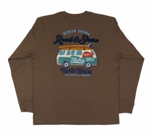 長袖 Tシャツ メンズ Hulalani Hawaii フララニ 刺しゅう ハワイアン (メンズ/ブラウン) 234HU1LT071 サーフブランド 送料無料 ハワイア