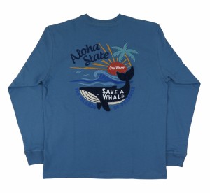 長袖 Tシャツ メンズ Hulalani Hawaii フララニ 刺しゅう ハワイアン (メンズ/ブルー) 234HU1LT075 サーフブランド 送料無料 ハワイアン