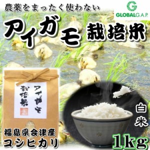 会津 合鴨農法 コシヒカリ 1kg 白米 令和4年産 新米 福島 お米 こしひかり あいがも 送料無料 無農薬