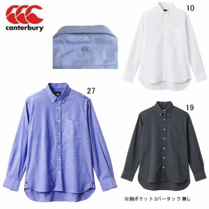 カンタベリー ビッグ 大きいサイズ 長袖 ワイシャツ メンズ canterbury ロングスリーブ ストレッチ ボタンダウン シャツ ラグビー スポー