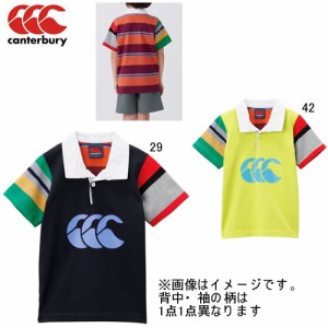 カンタベリー キッズ 半袖 ラガーシャツ CANTERBURY ショートスリーブ ライト アグリー ジャージ ラグビー スポーツ カジュアル ウェア 