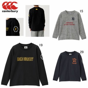 キッズ 長袖 Tシャツ カンタベリー CANTERBURY ロングスリーブ ティーシャツ ラグビー ウェア スポーツ カジュアル 子供服 セール RAJ429