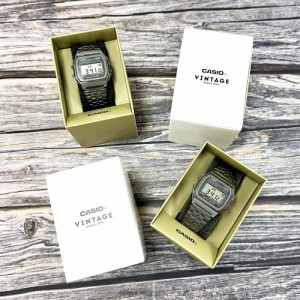 カシオ ペアウォッチ チプカシ デジタル 日本未発売 腕時計 ケース付き 2個セット 親子 ペアルック カップル 夫婦 両親 プレゼント お揃