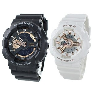 カシオ 腕時計 防水 ペアウォッチ G-SHOCK×BABY-G ジーショック×ベビージー ブラック ホワイト 特別ペアBOX GA-110RG-1AJFBA-110RG-7A 