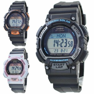 カシオ デジタル 腕時計 ソーラー マラソン ウォーキング 大きすぎないサイズ メンズ レディース ランニングに最適 10気圧防水 旅行 アウ