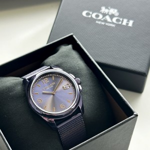 コーチ 腕時計 レディース 可愛い腕時計 文字盤 大きい グレイソン メッシュ ブレスレット パープル シンプル 大人 女性 ブランド 時計 