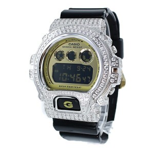 海外モデル Gショック 時計 DW-6900専用 カスタム ベゼル パーツ付 メンズ 腕時計 防水 三つ目 デジタル ブラック シルバー DW-6900CB-1 