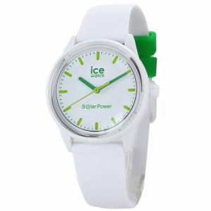 アイス ソーラーパワー 腕時計 レディース ソーラー メンズ ユニセックス アイスウォッチ 時計 ホワイト 見やすい 軽い シリコン 中学生 