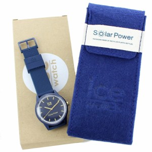 アイスウォッチ ソーラー 腕時計 メンズ レディース 36ミリ ブルー 金属アレルギー対応 電池交換不要 シリコンバンド 軽い 旅行 ICEWATCH
