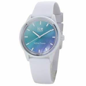 アイスウォッチ ソーラー腕時計 レディース かわいい メンズ腕時計 ブランド ソーラー ターコイズ グラデーション ホワイト 36ミリ アイ