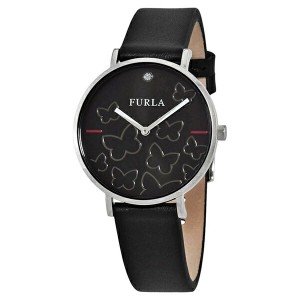 FURLA フルラ 時計 レディース 腕時計 女性 ブラック 黒 バタフライ 蝶々 革 レザー R4251113511 時計 誕生日 お祝い ギフト 内祝い 父の