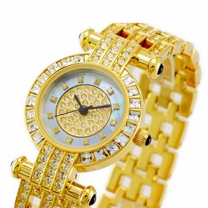 ルイラセール 時計 レディース 腕時計 天然ダイヤモンド ブルーシェル ゴールド ステンレス LL01GD-D時計 内祝い 父の日 お祝い