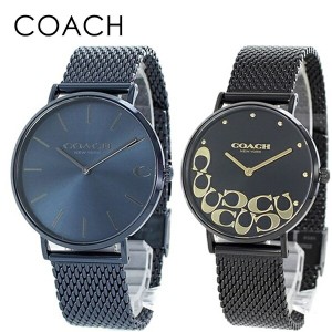 ペアウォッチ コーチ カップル プレゼント ブレスレット 腕時計 オシャレ ペアギフト メンズ レディース 時計 シンプル ブルー ブラック 