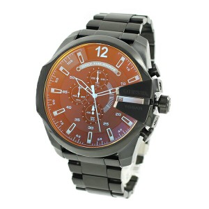 【アウトレット品の為、お値引き 値下げ】ディーゼル 時計 メンズ 腕時計 メガチーフ ビックケース クロノグラフ ブラック DZ4318 ビジネ