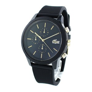 LACOSTE ラコステ 時計 メンズ レディース 腕時計 L.12.12 クロノグラフ ゴールド×ブラック ラバー 2011012プレゼント 誕生日 お祝い ギ