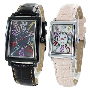 ペア 時計 ピエールタラモン 腕時計 ペアウォッチ メンズ レディース 大人カップル 贈り物 ギフト ブラック ピンク 本革レザー トノー型 