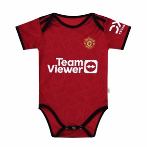 新生児ロンパース 子供服 23-24 マンチェスター・ユナイテッド  サッカージャージー  MANCHESTER UNITED 通気性がよい タイツ tシャツ 半