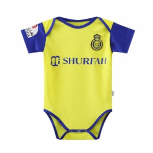 新生児ロンパース 子供服 23-24 アル・ナスル・フットボール・クラブ サッカージャージー  Al-Nassr Football Club 通気性がよい タイツ 