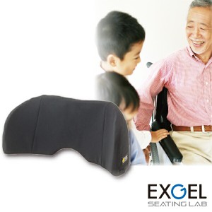 ジェルクッション 腰痛対策 低反発 EXGEL エクスジェル バッククッション ロー タイプ BAC01-BK 車椅子 車いす 車イス クッション 車椅子