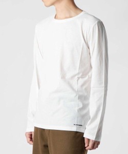 ジルサンダー プラス JIL SANDER+ J47GC0013 J45031 Tシャツ メンズ トップス 長袖 ストリートスタイル ロングスリーブ Uネック 無地 ロ