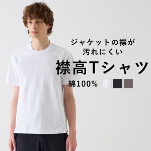 BODY WILD ボディワイルド GUNZE グンゼ Tシャツ 半袖 丸首 綿100% メンズ ジャケット対応 襟高 コットンUSA シャツ汚れ コーディネート 