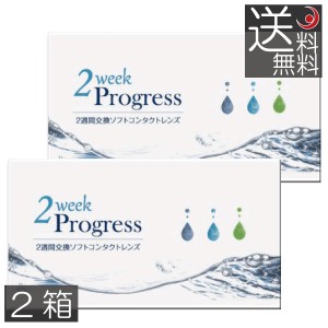 コンタクト 2ウィークプログレス(6枚入)　×2箱　2week progress クリアコンタクト 2週間交換 ツーウィーク　安い