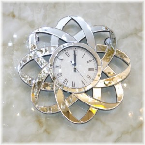 時計 壁掛け 壁掛け時計 時計 ウォッチ 壁時計 掛け時計 ガラス ミラー ウォールクロック 豪華 安い 北欧 アンティーク おしゃれ 可愛い 