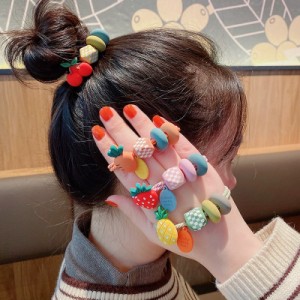 フルーツ 野菜 ヘアゴム  苺 いちご ストロベリー チェリー パイン パイナップル にんじん 人参 髪飾り ゴムどめ ヘアアクセサリー ヘア