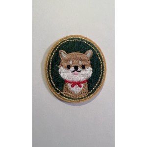 かわいい ワンちゃん 柴犬 刺繍 ワッペン  かわいい おしゃれ  貼るだけ  デコレーション&リメイク  幼稚園 保育園