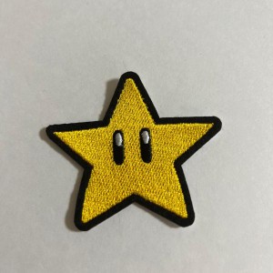 マリオブラザーズ スター 刺繍 ワッペン 1枚 かわいい 貼る 簡単 デコレーション&リメイク  幼稚園 保育園