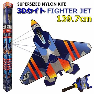 【送料無料】XKITES 3Dカイト FIGHTER JET 戦闘機 139.7cm ビッグサイズ デラックスカイト 凧 K-KITES Xカイト 52INCH 凧揚げ ナイロンカ