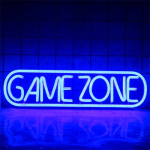 GAME ZONEネオンサイン ゲーマーLEDネオンライト ゲームゾーンネオンサイン ゲームルームの装飾 パブ ギフト LED04