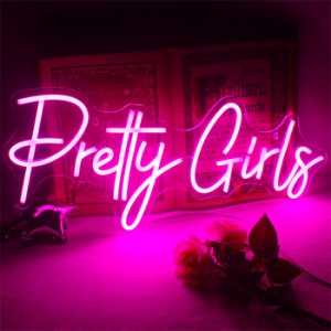 ledネオンサイン壁用クールネオンライト Pretty Girlsネオンサイン 寝室の壁飾 LEDネオンサイン ガールギフト LED19