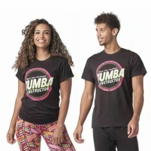 【即納】ZUMBAウェア ズンバ ヨガウェア ダンス衣装  スウェットジムウエア トレーニング 男女兼用 TシャツT49-Y