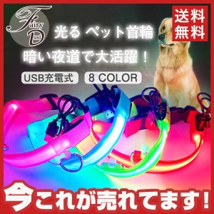 【タイムセール、10倍ポイント】首輪 犬 光る おしゃれ 猫 LEDライト USB充電式 ハーネス 小型犬 中型犬 大型犬 ペット用品 散歩 おでか