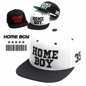 キャップ レディース メンズ HOME BOYスナップバック 帽子 刺繍 ロゴ B系 ストリート系 スナップバック snapback スケート アメカジ系 BB