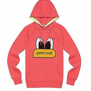 【正規品】POPEYES HOODY (E-1 FP) (HOT CORAL PINK) PANCOAT トレーナーフードT アヒル フード付き 冬 Tシャツ パーカー 長袖 HOOD フー