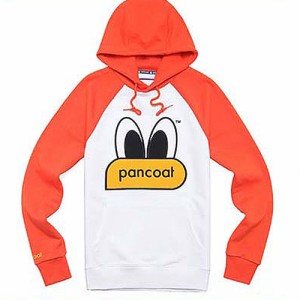 【正規品】POPEYES RAGLAN HOODY (E-1 FP) (WHITE) PANCOAT トレーナーフードT アヒル フード付き 冬 Tシャツ パーカー 長袖 HOOD フード