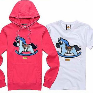 【正規品】限定商品！！POPHORSE LIMITED HOODY (A-1 FP) (HOT CORAL PINK) フードt+tシャツセット♪ トレーナーフードT アヒル フード付