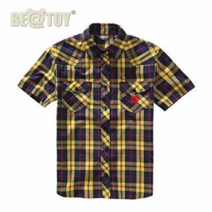 [送料無料][正規品]BE@TOY Plaid Western shirt(yellow)BEAST Plaid western shirt チェックシャツ Yellow 半袖[B2ST ビースト ヒョンス