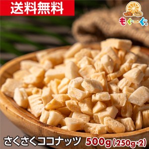 友口 魅惑のさくさくココナッツ 500g(250g×2袋) ドライ チップ ココナッツチャンク ロースト 焼きココナッツ お菓子 送料無料 チャック